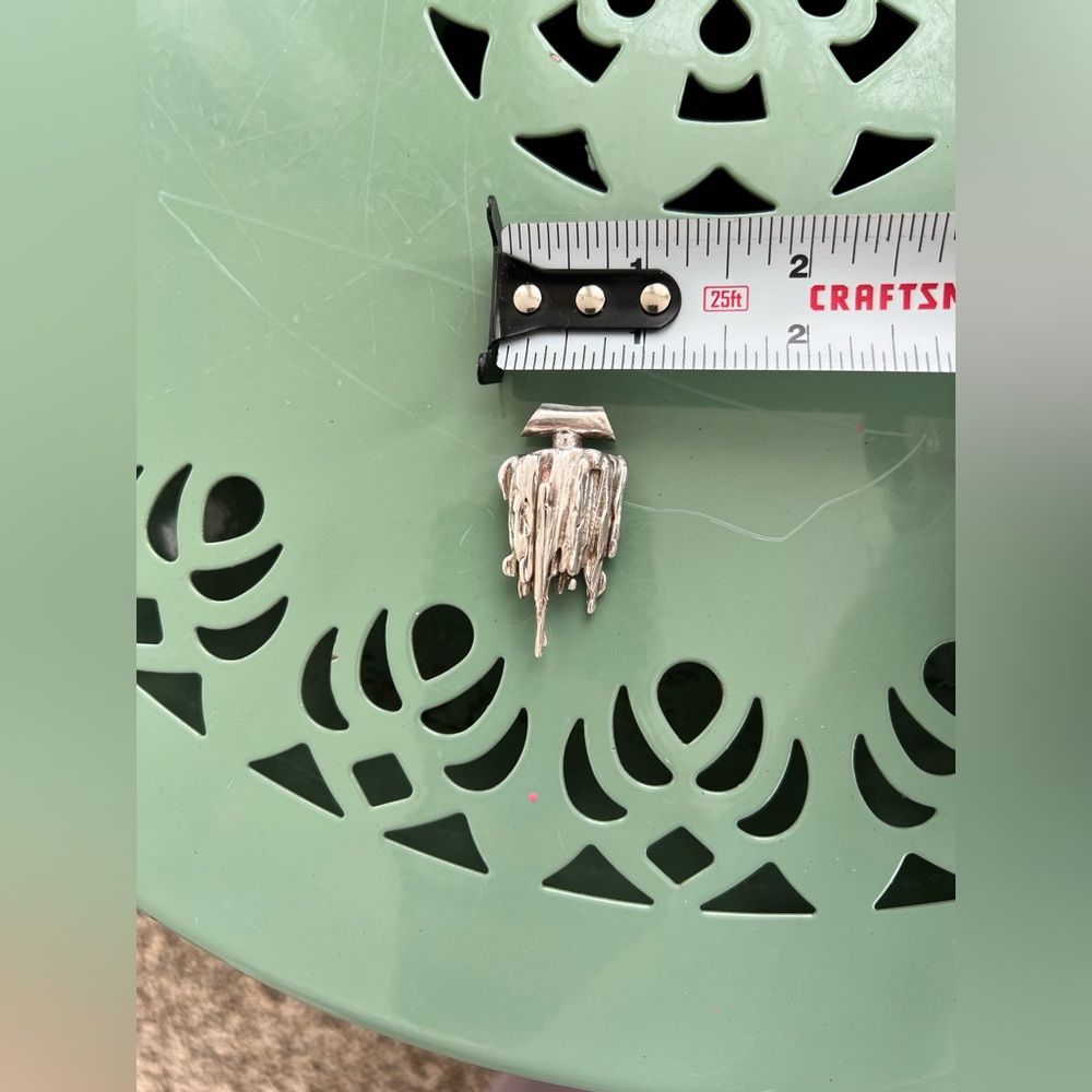 Mid Century Solid Silver Brutalist Modernist Abst… - image 7